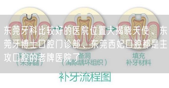 东莞牙科比较好的医院位置大揭晓天使、东莞牙博士口腔门诊部、东莞西妃口腔都是主攻口腔的老牌医院了