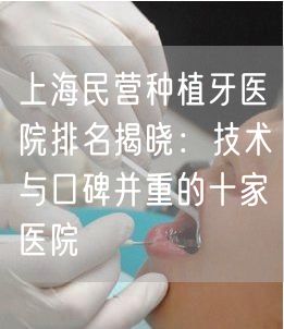 上海民营种植牙医院排名揭晓：技术与口碑并重的十家医院