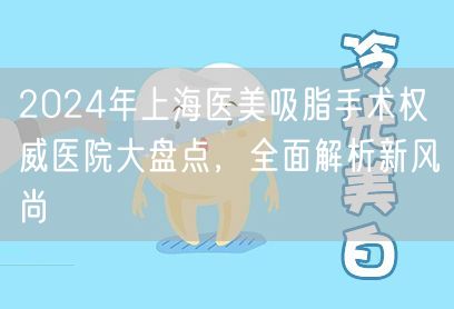 2024年上海医美吸脂手术权威医院大盘点，全面解析新风尚