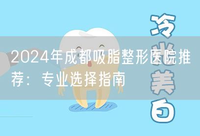 2024年成都吸脂整形医院推荐：专业选择指南