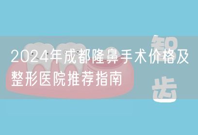 2024年成都隆鼻手术价格及整形医院推荐指南