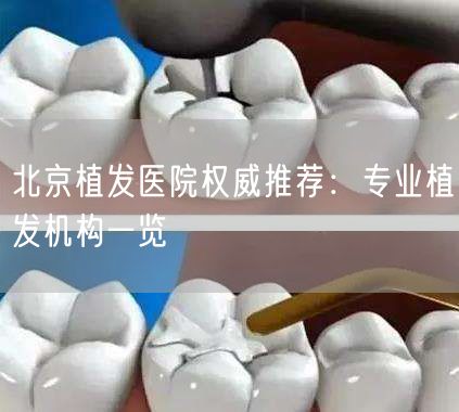 北京植发医院权威推荐：专业植发机构一览