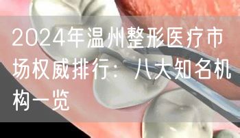 2024年温州整形医疗市场权威排行：八大知名机构一览