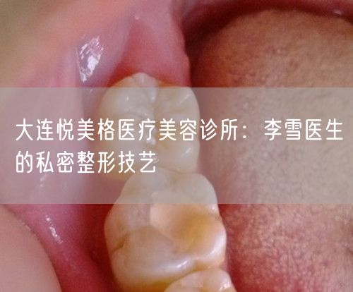大连悦美格医疗美容诊所：李雪医生的私密整形技艺