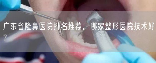 广东省隆鼻医院排名推荐，哪家整形医院技术好？