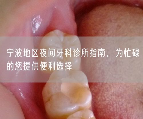 宁波地区夜间牙科诊所指南，为忙碌的您提供便利选择(图1)