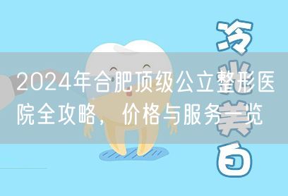 2024年合肥顶级公立整形医院全攻略，价格与服务一览