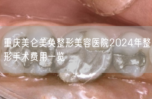 重庆美仑美奂整形美容医院2024年整形手术费用一览
